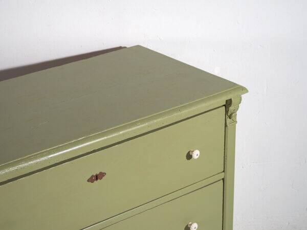 Antique olive green chest of drawers (circa 1920) #55