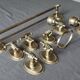 Ensemble de support salle de bain en métal et bronze vintage