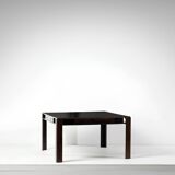 Table attribuée à Gianfranco Frattini en ébène Massacar Italie 1970