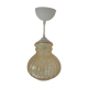 Pear-shaped striped suspension, in smoked glass.