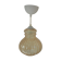 Pear-shaped striped suspension, in smoked glass.