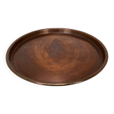 Plateau laiton rond XL artisanal vintage