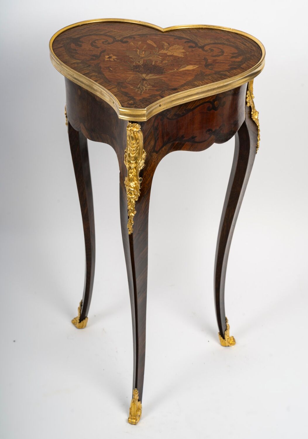 Table "Heart" in Louis XV style, Attributed to Maison Krieger, Circa 18