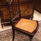 19th century mahogany office chair and Louis XVI-style bronze ornaments
