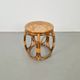 Round Bentwood and Rattan Webbing Stool, 1970s