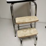 Stool / step stool 3 steps in vintage formica