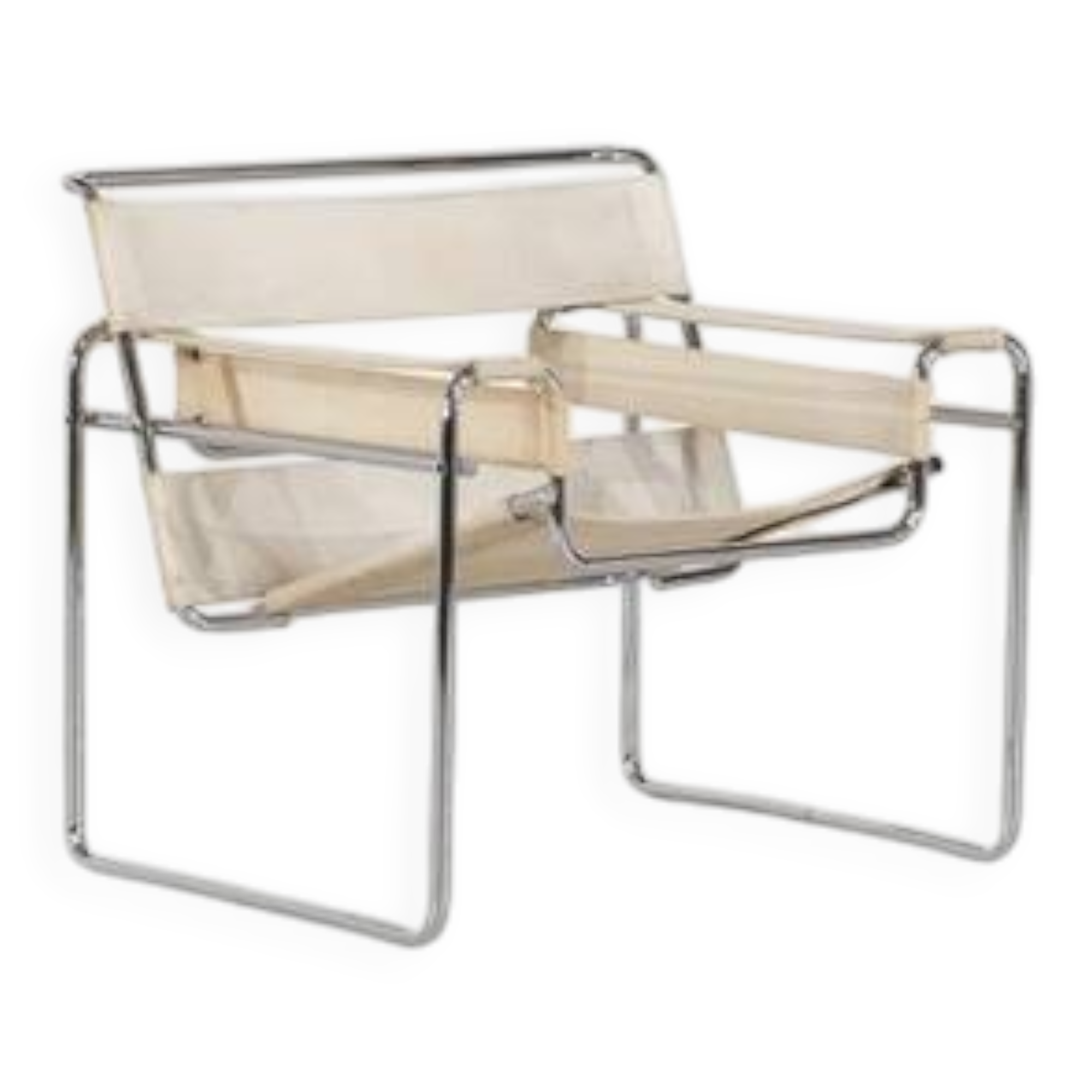 "B3 Wassily" armchair in fabric by Marcel Breuer for Gavina, 1925.