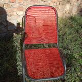 Openwork metal chair