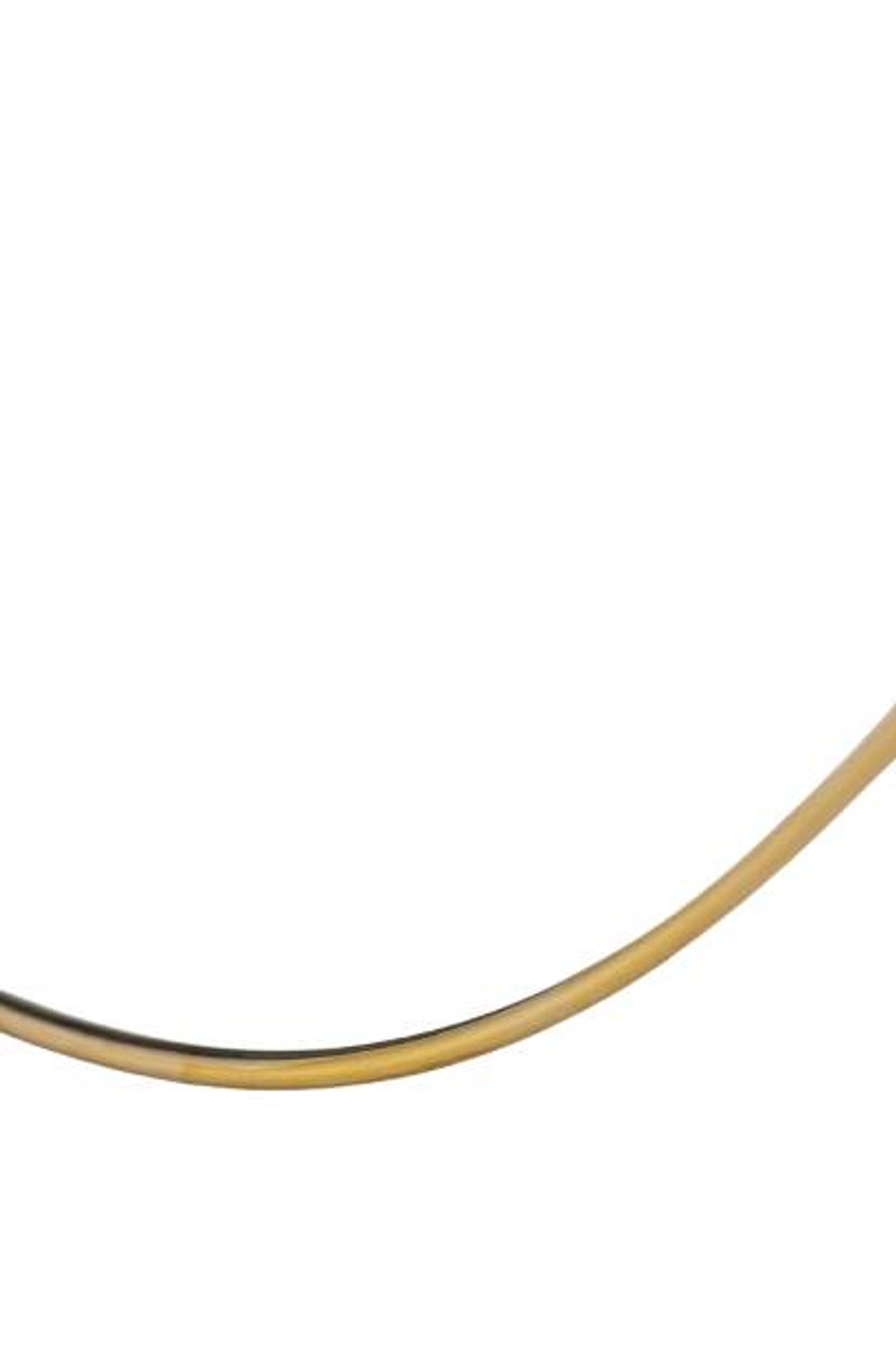 Oval shaped mirror set with a gilded brass rod. 1970s.