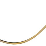 Oval shaped mirror set with a gilded brass rod. 1970s.