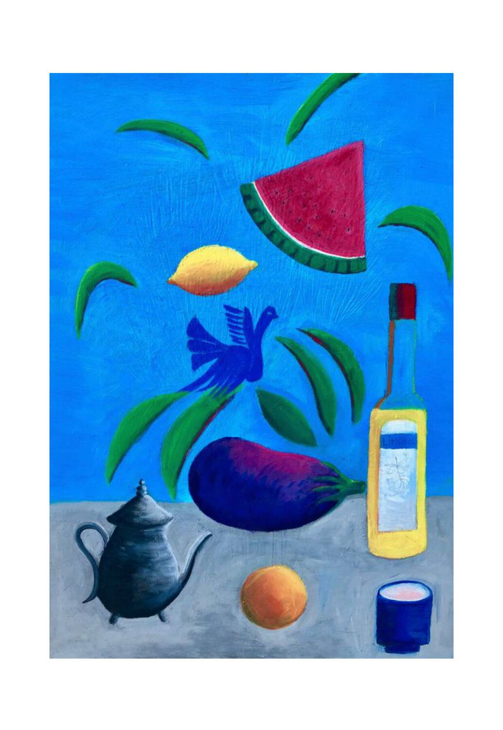 Colourful figurative oil painting