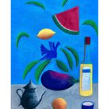 Tableau huile figuratif coloré