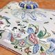 Ancien plat couvert faïence Gien modèle corne d’abondance XIX