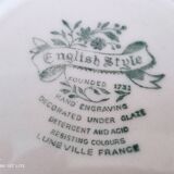 Salad bowl in opaque porcelain Lunéville France model English Style