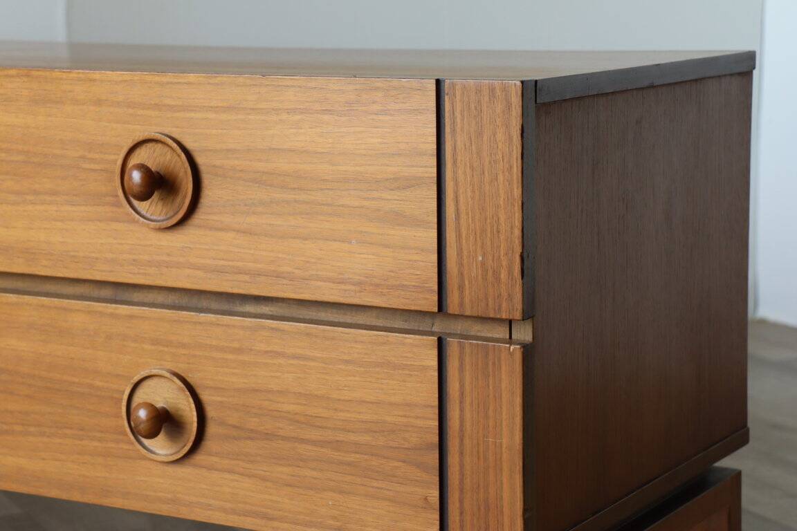 Vintage low teak sideboard, 1970