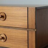 Vintage low teak sideboard, 1970