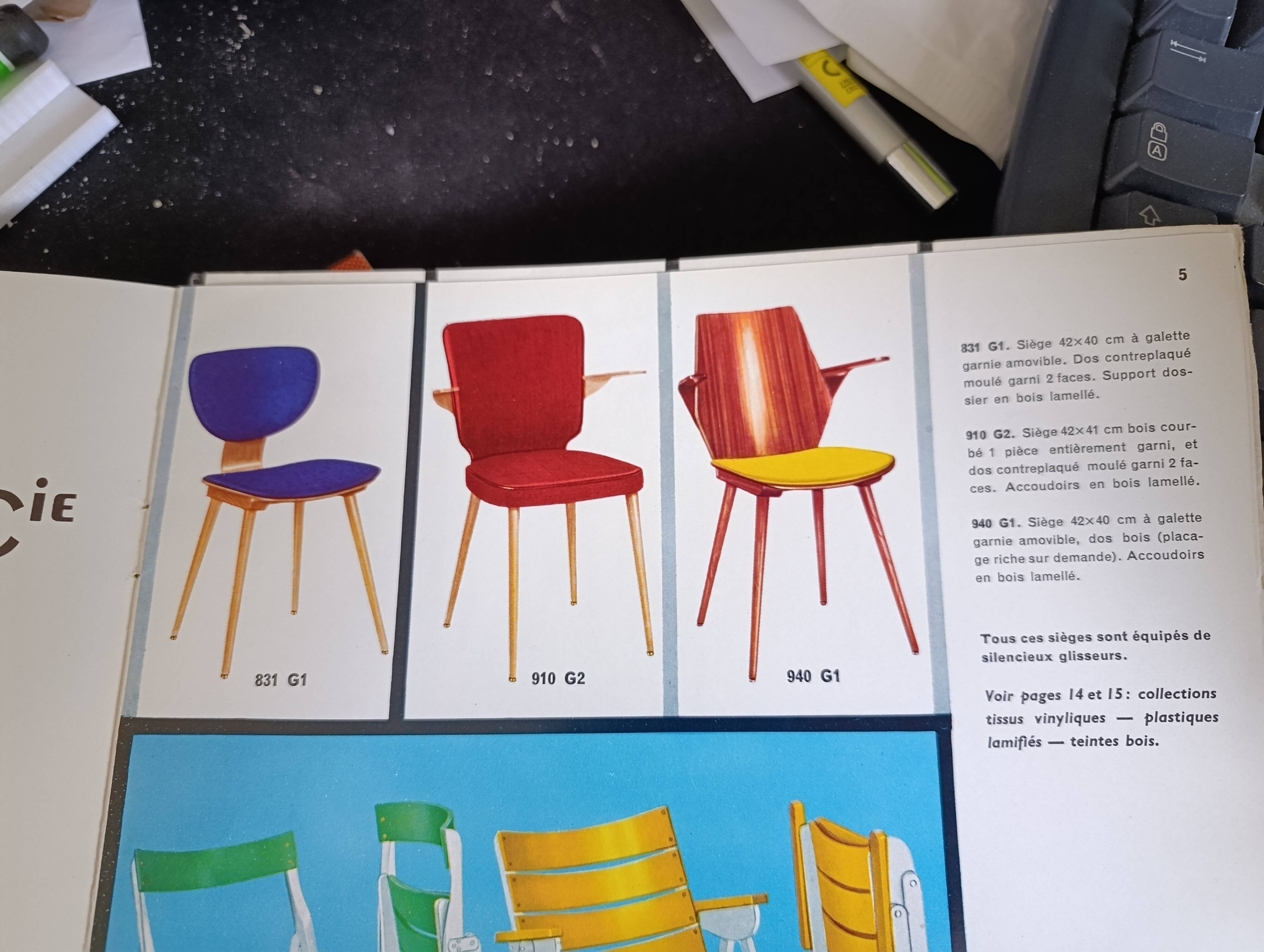 Pair of Baumann chairs No. 831 G1 "design Max Bill" 1960