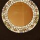 Ceramic mirror. Floral decor.