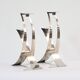 Palm Beach Modern style silver-plated chandeliers 1970