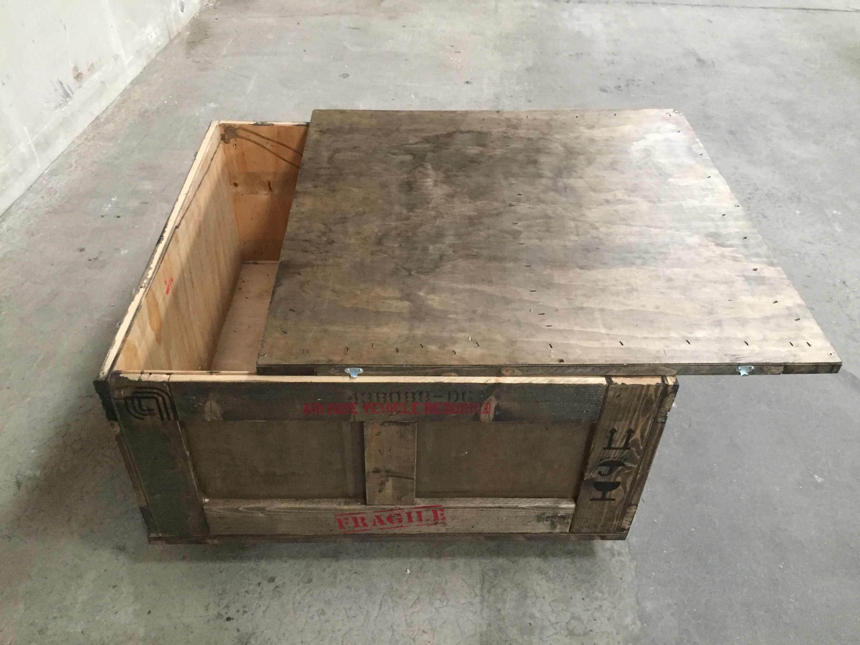Coffee table industrial boot