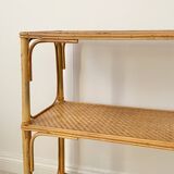 vintage rattan shelf