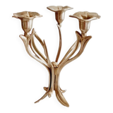 Chandelier haut laiton fleurs