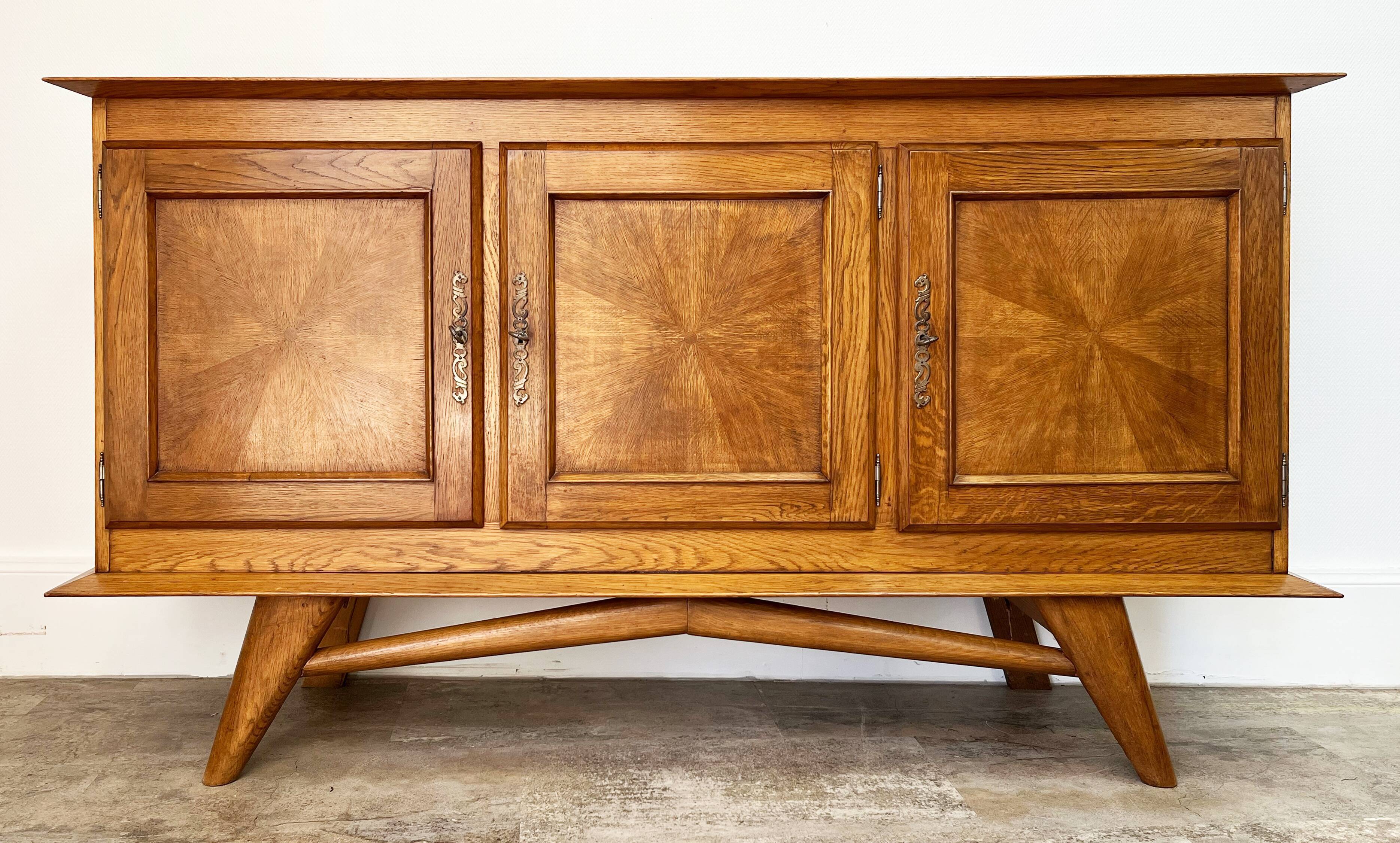 Enfilade in vintage chene 50/60 design French furniture