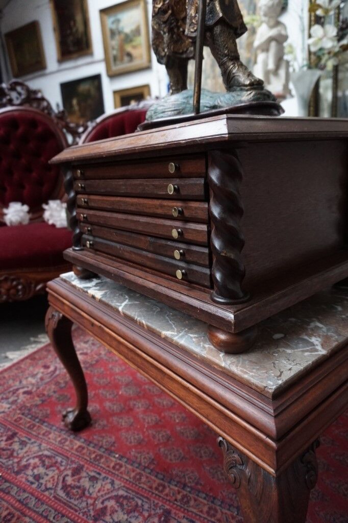 Start with ten drawers in mahogany