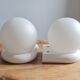 Appliques en opaline et bois