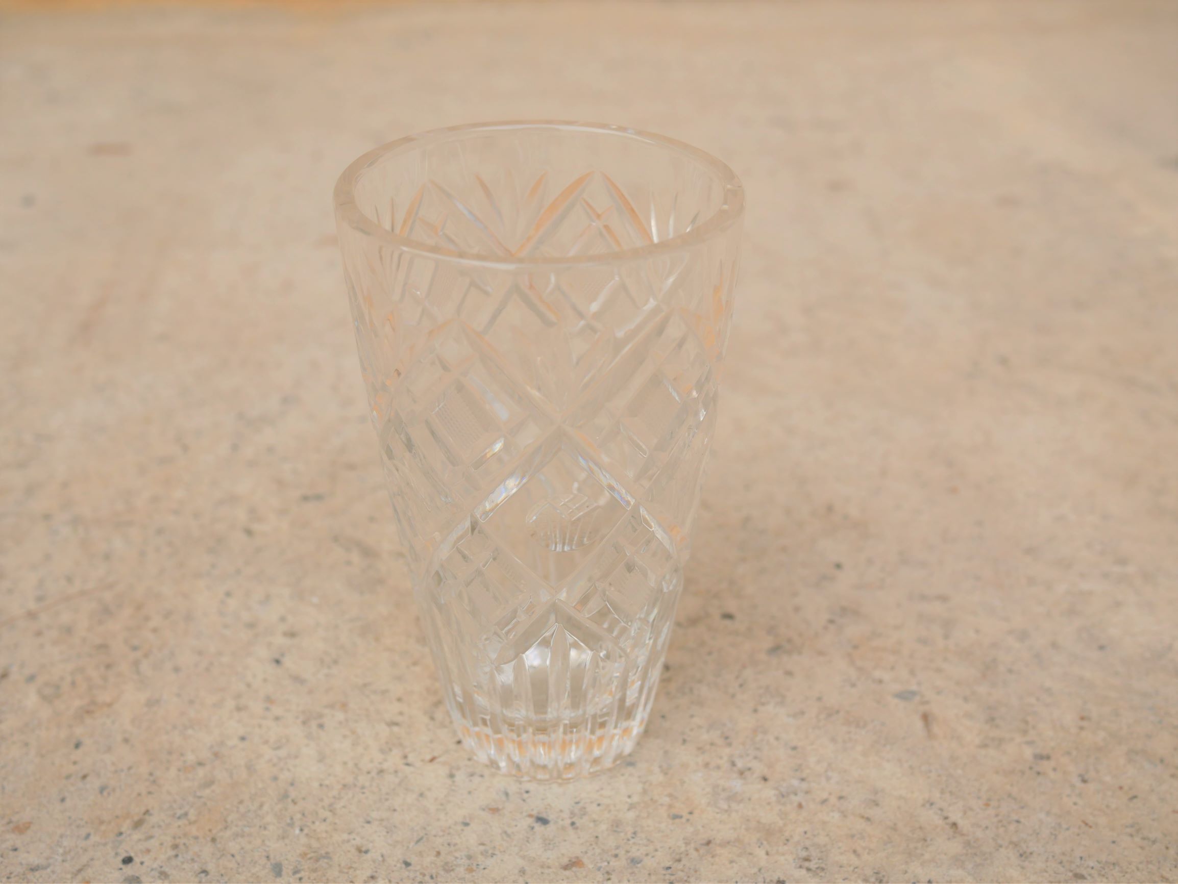 Vintage vase in cut crystal