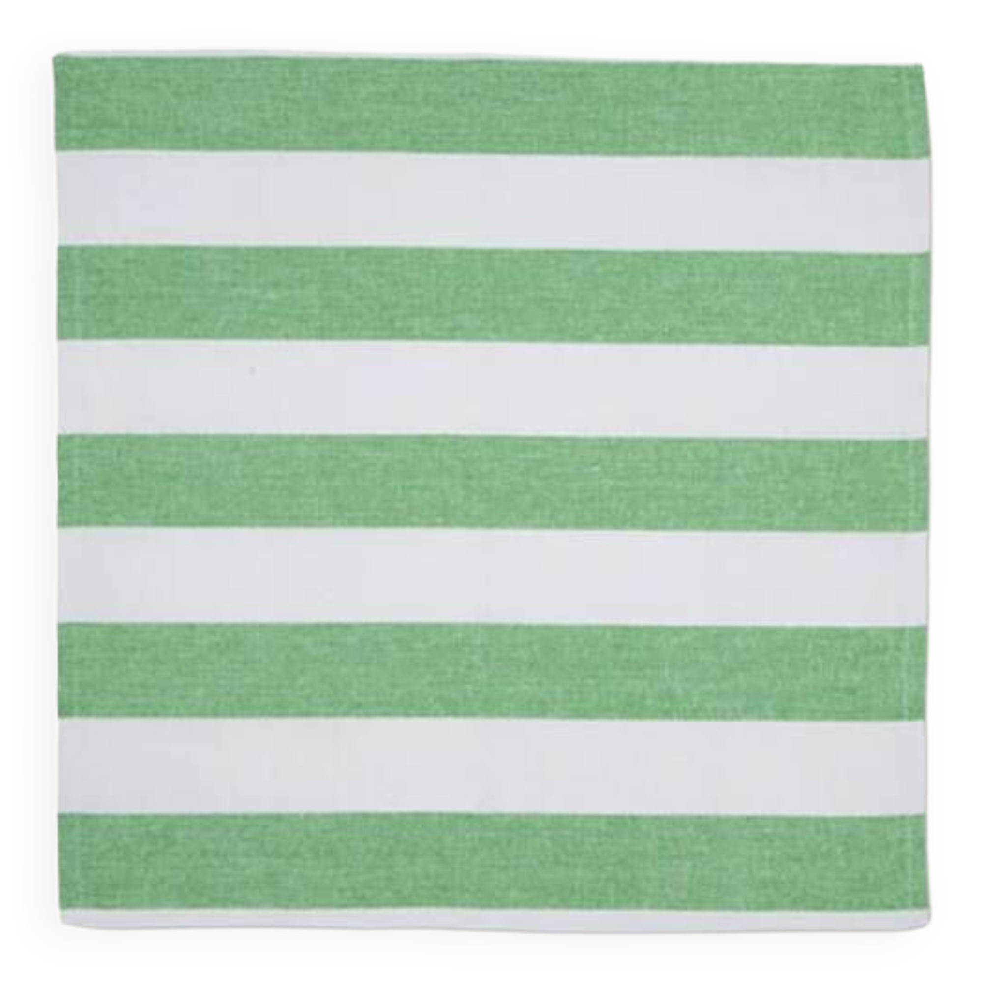 Set of 6 green striped napkins