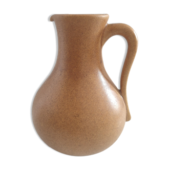 Glazed stoneware pitcher signed at the base