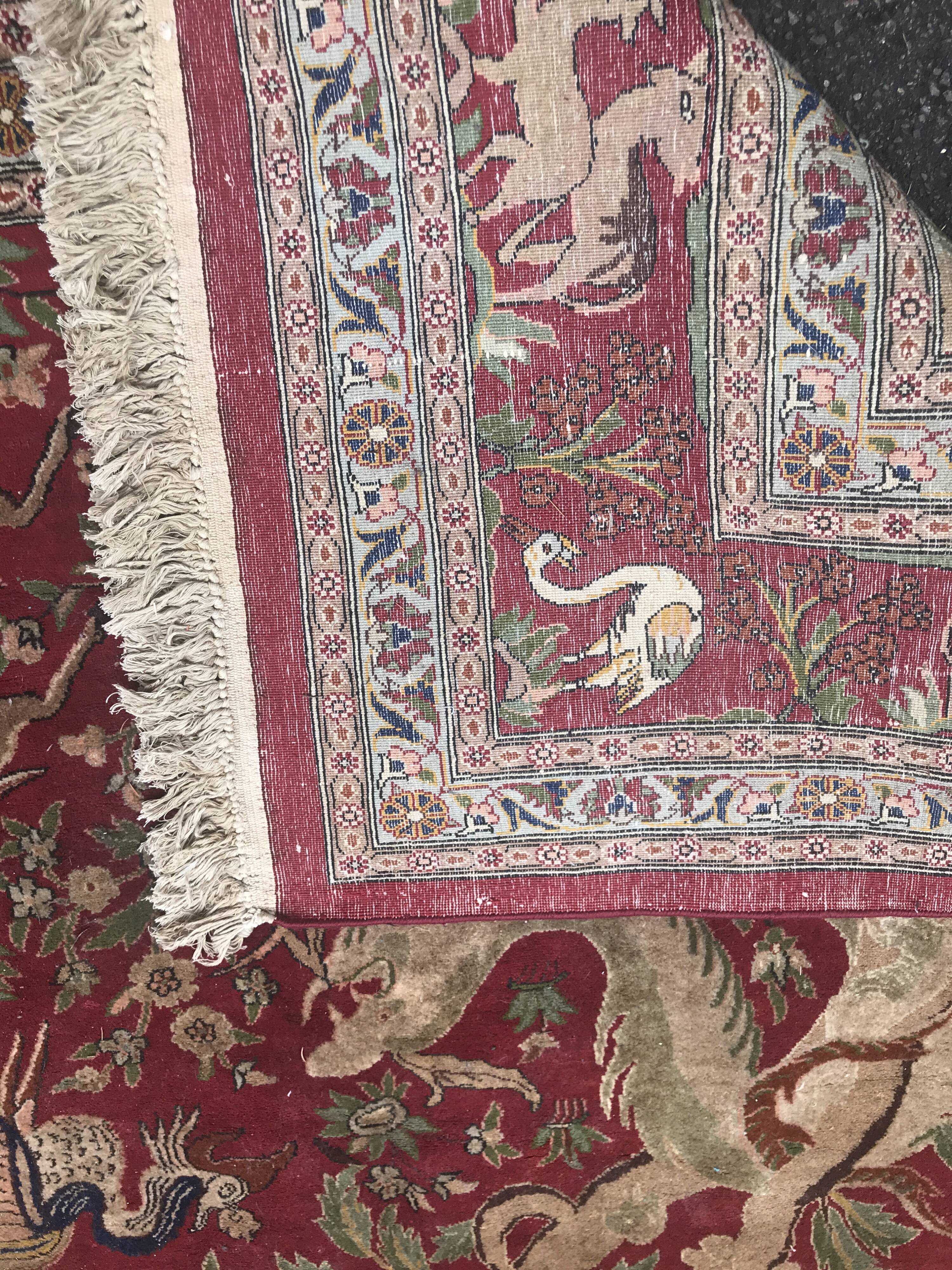 Handmade vintage Oriental rug 180x280cm