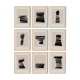 Lot de 9 tirages giclées abstraits, A4