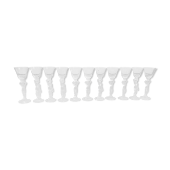 11 crystal liqueur glasses from bacchus