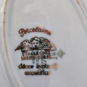 Large oval Winterling Bavaria porcelain dish with gold frieze Excelsior decoration