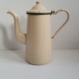 Beige enamel coffee maker