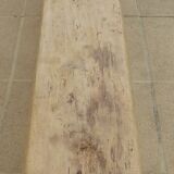 Two benches in their solid wood patinas