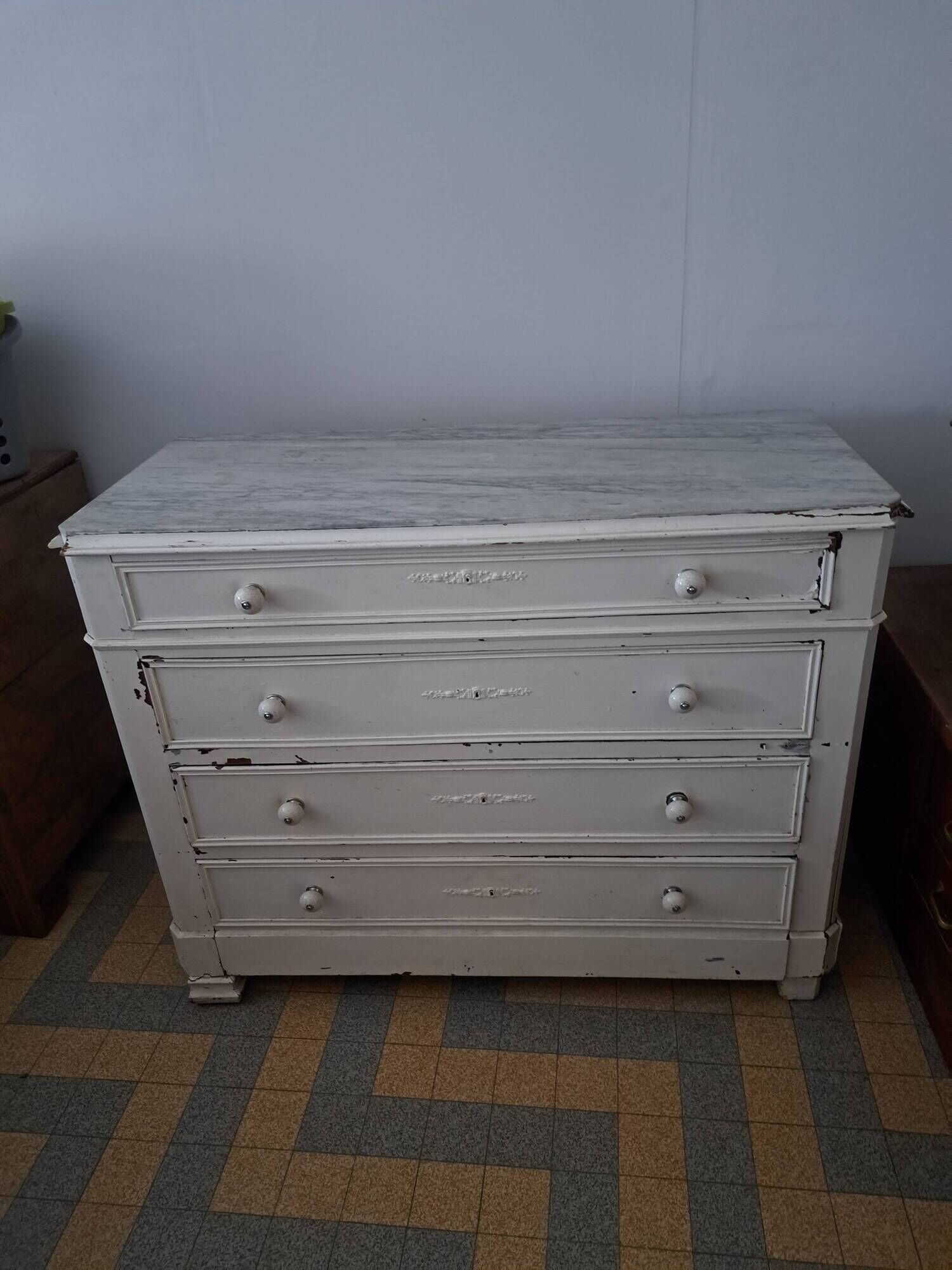 Vintage Louis Philippe style chest of drawers