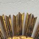 Spanish gold gilt wood sun or sunburst mirror, ca 1950s