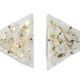 Italian Murano glass and brass wall light sconces, 1980s, set of 2