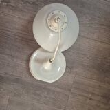 vintage pendant light from the 60s and 70s in white opaline with rosette
