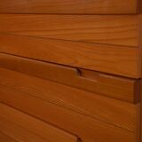 Chest of drawers in elm and elm veneer produced by SIMAT in the 1960s