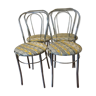 Lot de 4 chaises bistrot chromé