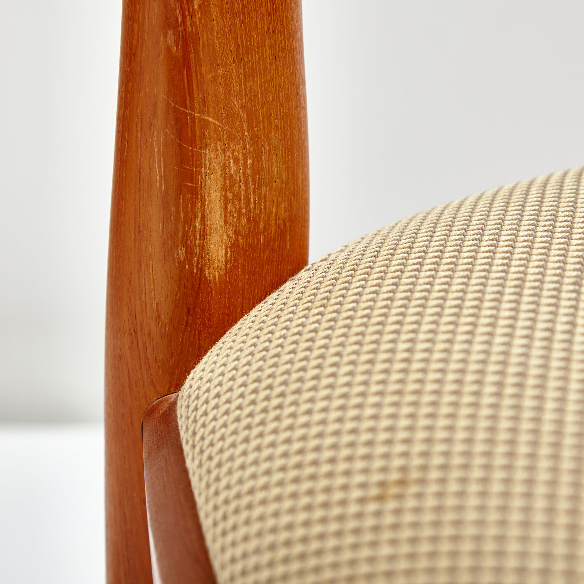 Solid teak dining chair by niels koefoed for koefoeds hornslet mk9828