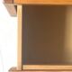 Low bedside table, accent table in elm wood, Maison Regain, France 1970.