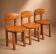 Set of 3 Scandinavian chairs by Rainer Daumilier.