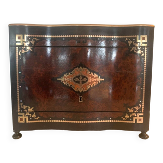 Complete liqueur cellar boulle napoleon iii box marquetry box xix century