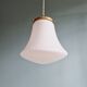 Vintage bell-shaped white opaline pendant light