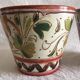 Enamelled terracotta flower pots